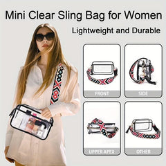 Summer Transparent Crossbody Bag Stadium Approved Square Purse