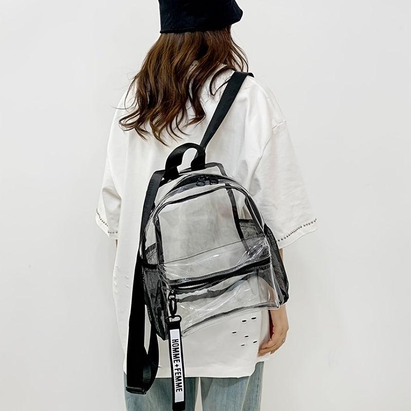 Transparent PVC Backpack Waterproof Jelly Schoolbag