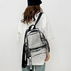 Transparent PVC Backpack Waterproof Jelly Schoolbag