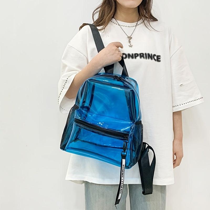 Transparent PVC Backpack Waterproof Jelly Schoolbag