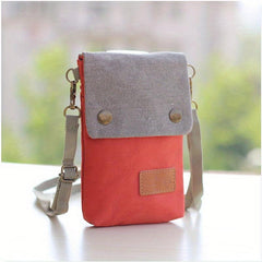 Canvas Cell Phone Crossbody Bag Lightweight Zipper Purse