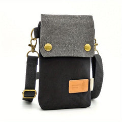 Canvas Cell Phone Crossbody Bag Lightweight Zipper Purse
