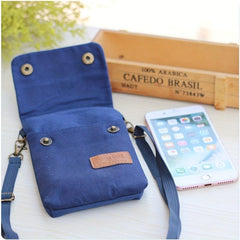 Canvas Cell Phone Crossbody Bag Lightweight Zipper Purse