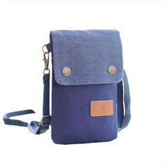 Canvas Cell Phone Crossbody Bag Lightweight Zipper Purse