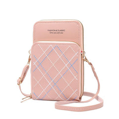 Double Zipper Touchscreen Phone Bag Shoulder Crossbody Women's Wallet
