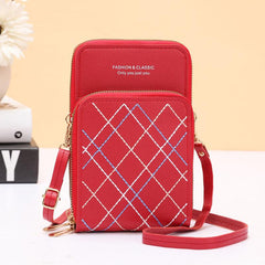 Double Zipper Touchscreen Phone Bag Shoulder Crossbody Women's Wallet