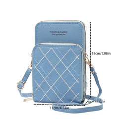Double Zipper Touchscreen Phone Bag Shoulder Crossbody Women's Wallet