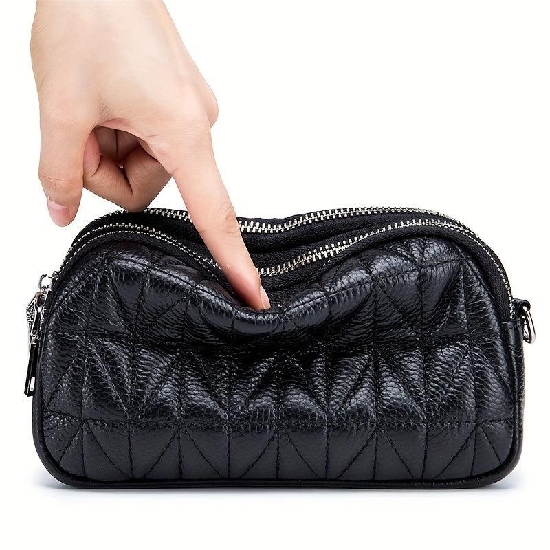 Small Argyle Quilted Crossbody Bag Women's Leather Purse