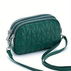 Small Argyle Quilted Crossbody Bag Women's Leather Purse