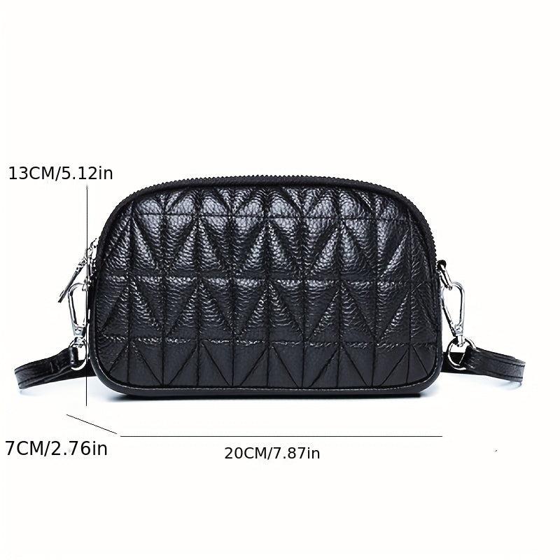 Small Argyle Quilted Crossbody Bag Women's Leather Purse