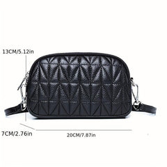 Small Argyle Quilted Crossbody Bag Women's Leather Purse