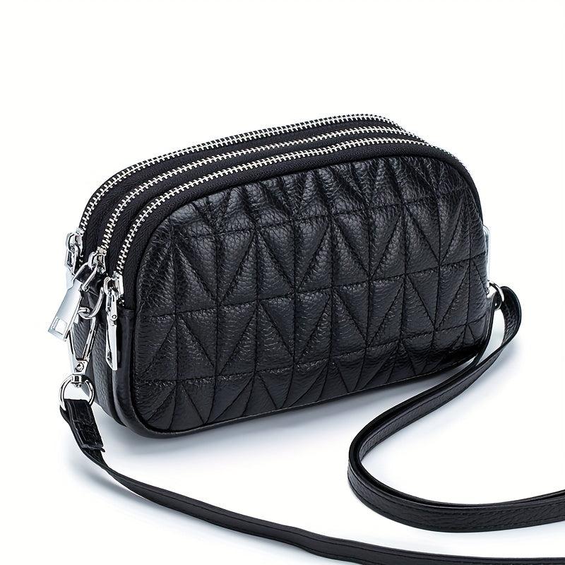 Small Argyle Quilted Crossbody Bag Women's Leather Purse