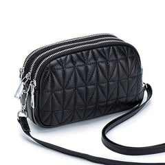 Small Argyle Quilted Crossbody Bag Women's Leather Purse