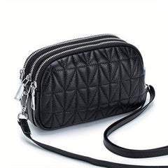 Small Argyle Quilted Crossbody Bag Women's Leather Purse