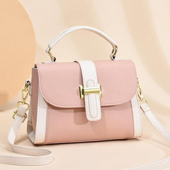 Portable Top Handle Large Capacity Shoulder Bag PU Leather Crossbody Bag