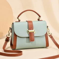 Portable Top Handle Large Capacity Shoulder Bag PU Leather Crossbody Bag