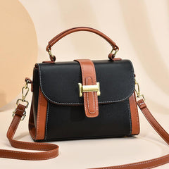 Portable Top Handle Large Capacity Shoulder Bag PU Leather Crossbody Bag