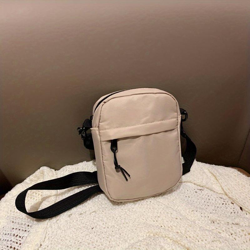 Casual Minimalist Square Bag Nylon Crossbody Zipper Bag