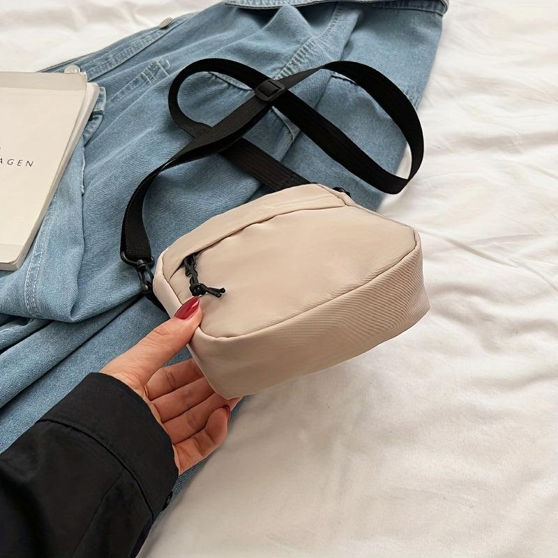 Casual Minimalist Square Bag Nylon Crossbody Zipper Bag
