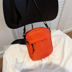 Casual Minimalist Square Bag Nylon Crossbody Zipper Bag