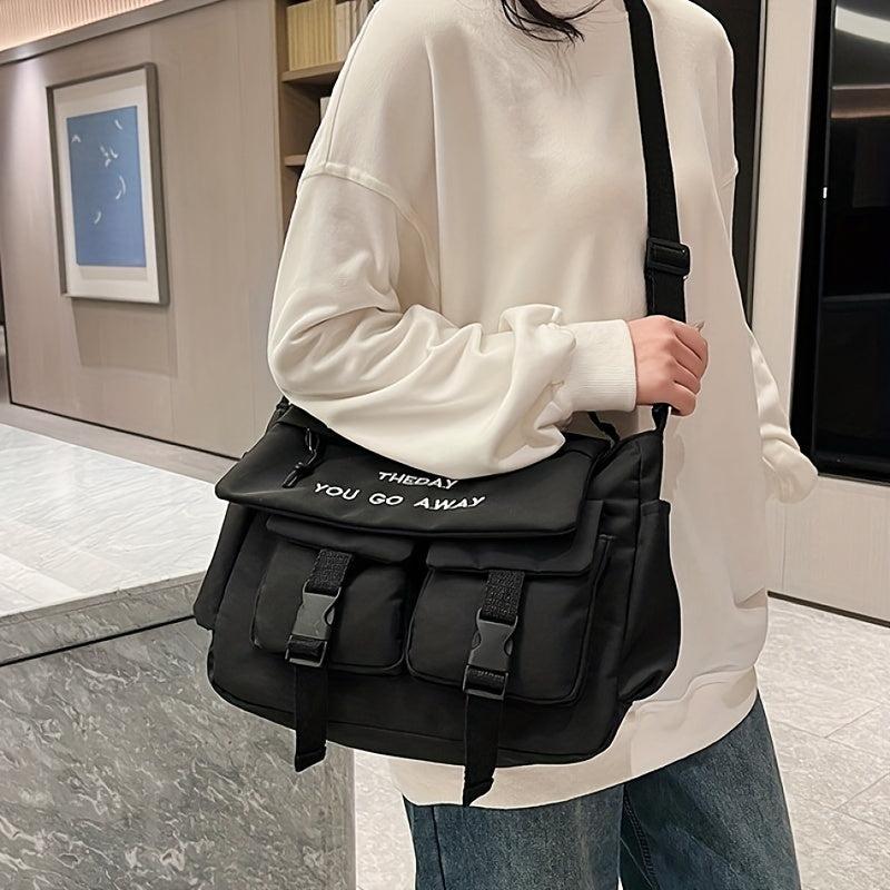Casual Letter Shoulder Bag Large Capacity Messenger Crossbody Bag