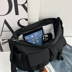 Casual Letter Shoulder Bag Large Capacity Messenger Crossbody Bag