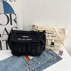 Casual Letter Shoulder Bag Large Capacity Messenger Crossbody Bag