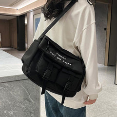 Casual Letter Shoulder Bag Large Capacity Messenger Crossbody Bag