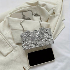 Glitter Acrylic Crossbody Evening Clutch Purse Wedding Party Handbag