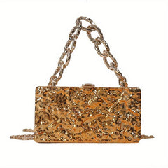 Glitter Acrylic Crossbody Evening Clutch Purse Wedding Party Handbag
