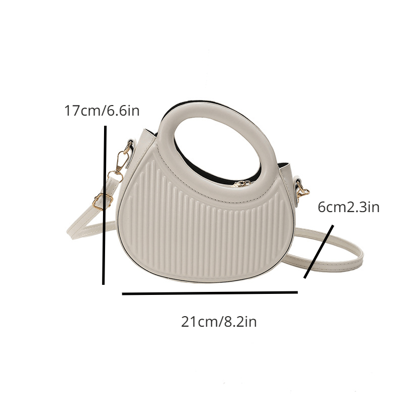 Stylish Crossbody Bag PU Leather Saddle Bag