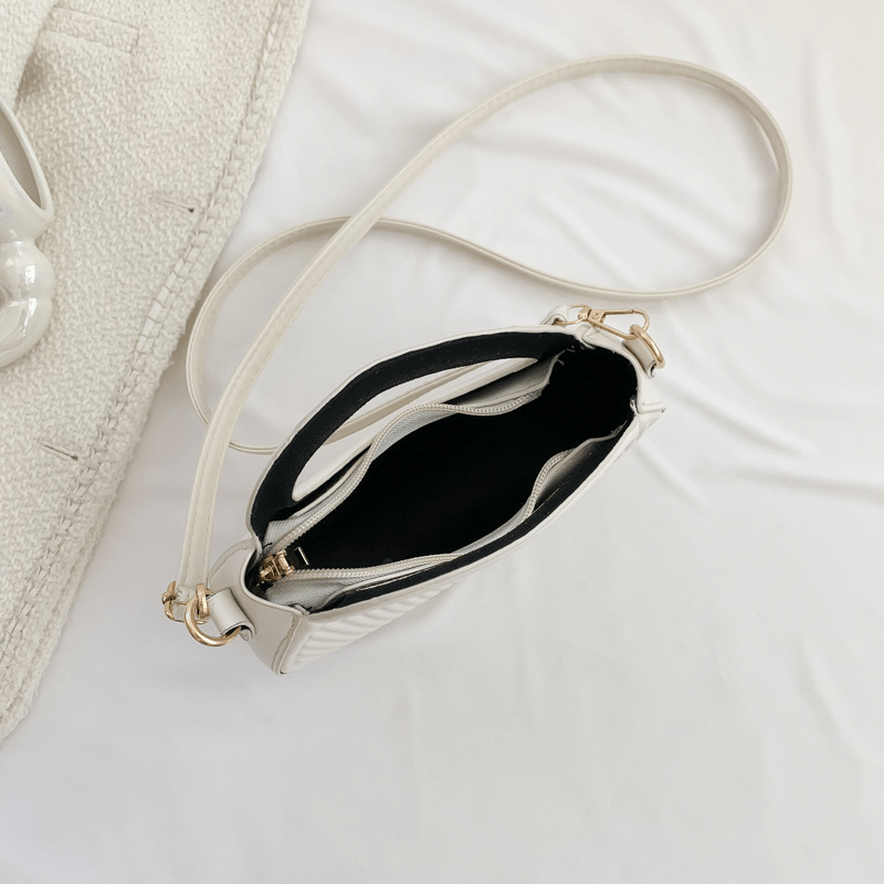 Stylish Crossbody Bag PU Leather Saddle Bag