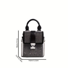 Sparkly Rhinestone Glitter Cell Phone Crossbody Bag