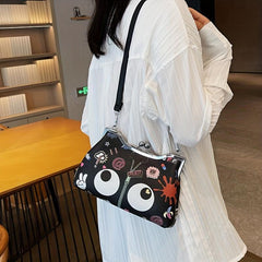 Graffiti Print Crossbody Bag Cartoon Shoulder Bag