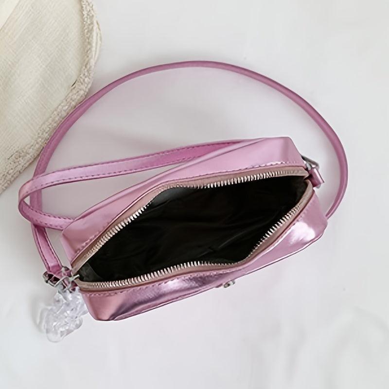 Mini Crossbody Sling Bag Chain Chest Bag Women's Casual Shoulder Purse Handbag