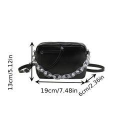 Mini Crossbody Sling Bag Chain Chest Bag Women's Casual Shoulder Purse Handbag