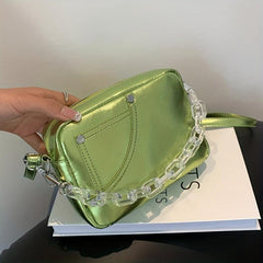 Mini Crossbody Sling Bag Chain Chest Bag Women's Casual Shoulder Purse Handbag