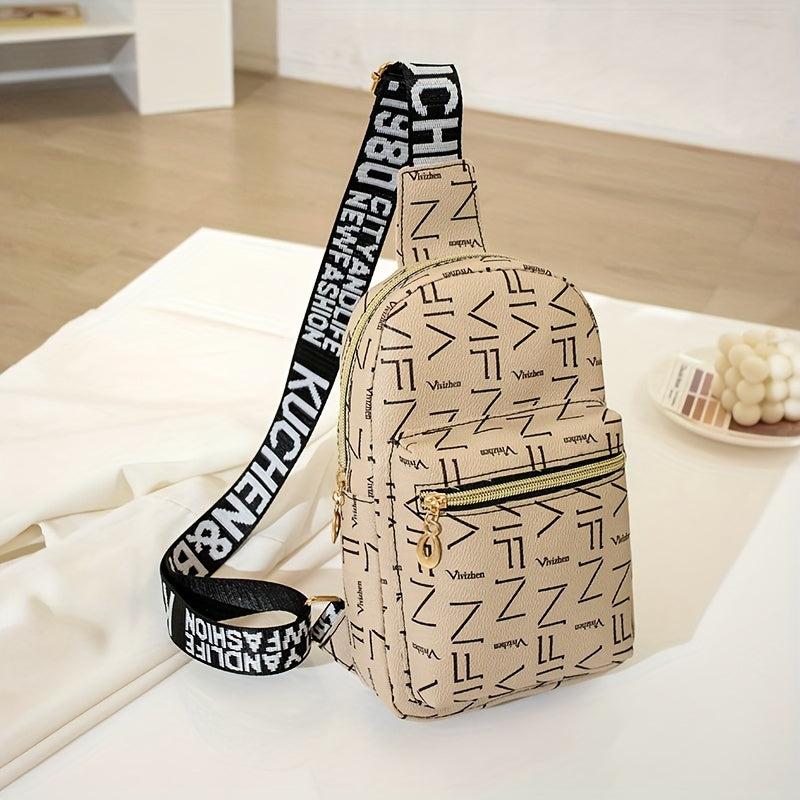 Stylish Letter Print Sling Bag for Women