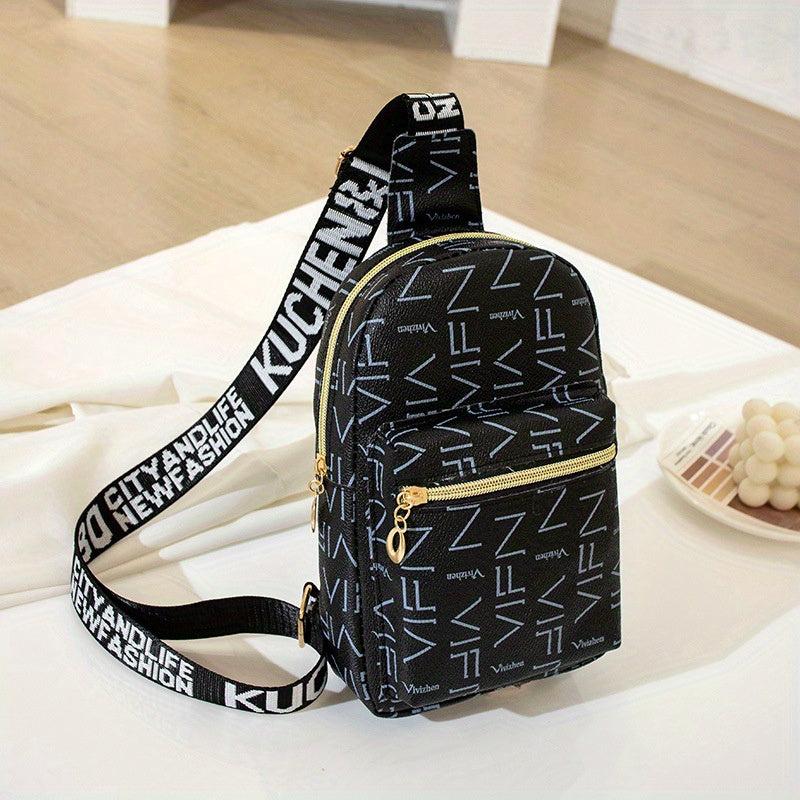 Stylish Letter Print Sling Bag for Women