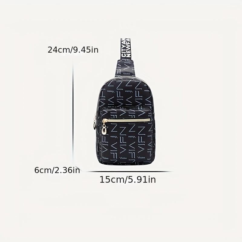 Stylish Letter Print Sling Bag for Women