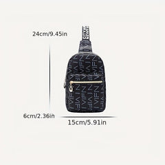 Stylish Letter Print Sling Bag for Women