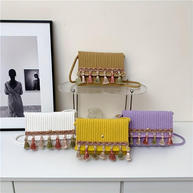 Vintage Ethnic Style Crossbody Bag Retro Bohemian Shoulder Bag