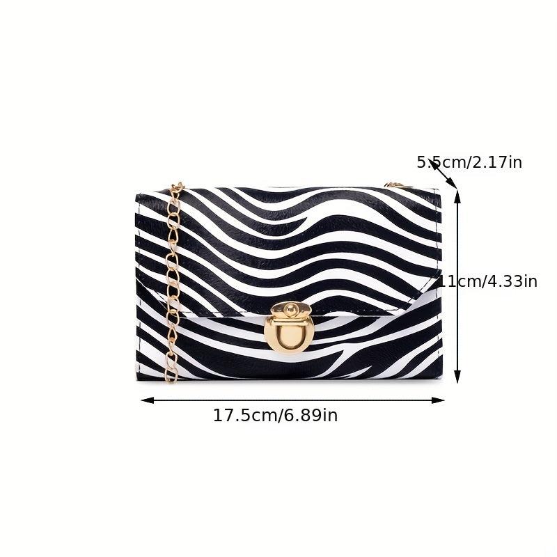 Animal Print Flap Shoulder Bag Square Crossbody Bag