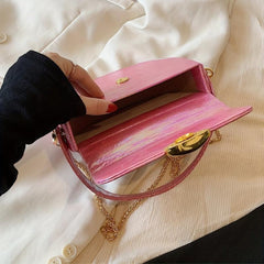 Mini Pink Crossbody Saddle Bag Shoulder Phone Bag Women's Casual Handbag