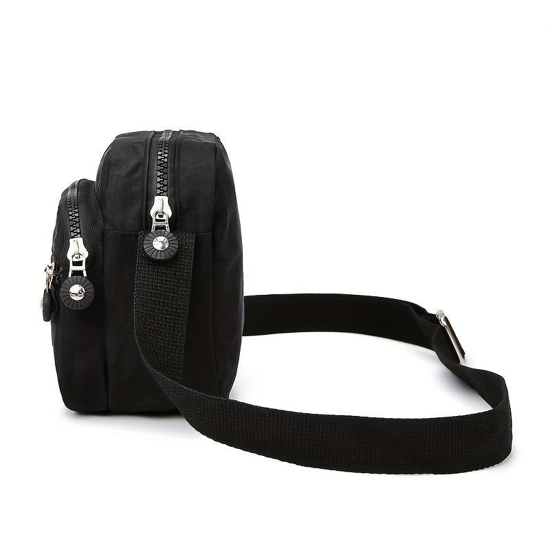 Portable Square Shoulder Bag Zipper All Match Crossbody Bag