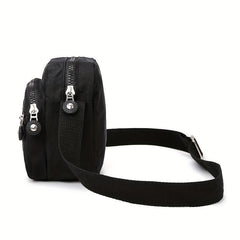 Portable Square Shoulder Bag Zipper All Match Crossbody Bag