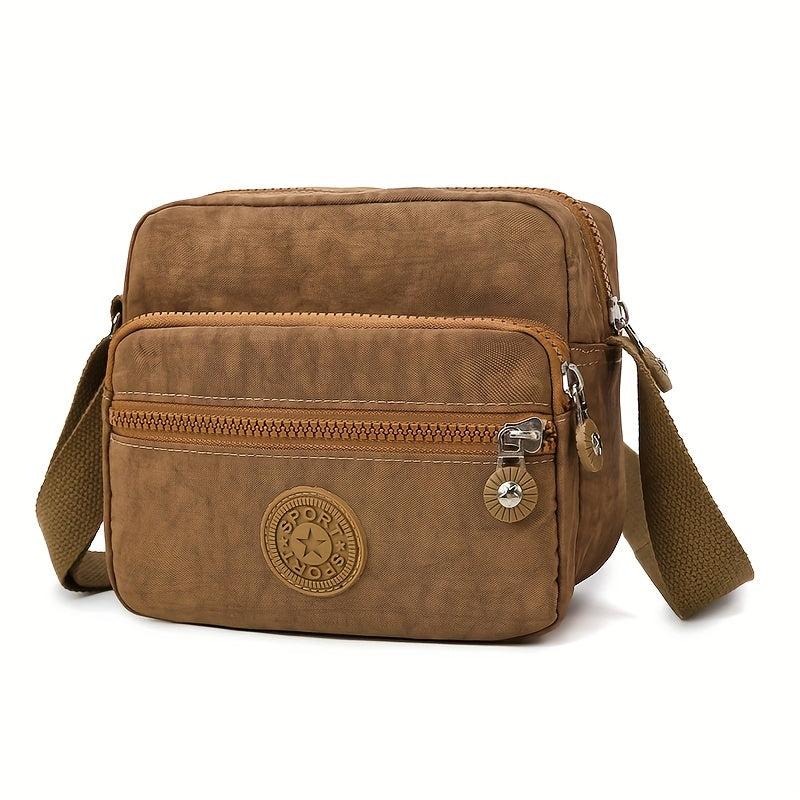 Portable Square Shoulder Bag Zipper All Match Crossbody Bag