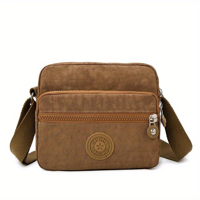 Portable Square Shoulder Bag Zipper All Match Crossbody Bag