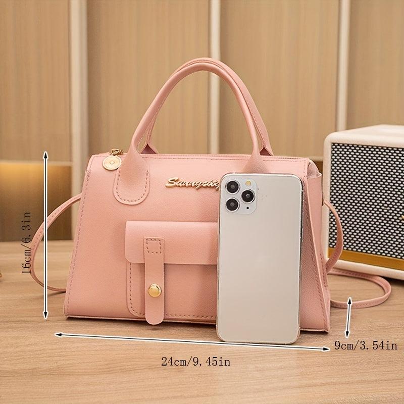 Solid Casual Crossbody Bag for Women, Daily Shoulder Bag & Purse