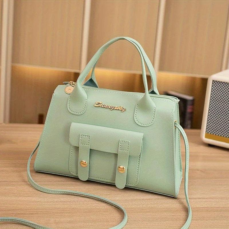 Solid Casual Crossbody Bag for Women, Daily Shoulder Bag & Purse